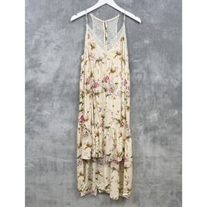 BLUSH‎ Babydoll Wildflower Floral High Low Mavi Dress Forest Fairy Etherial Sz L